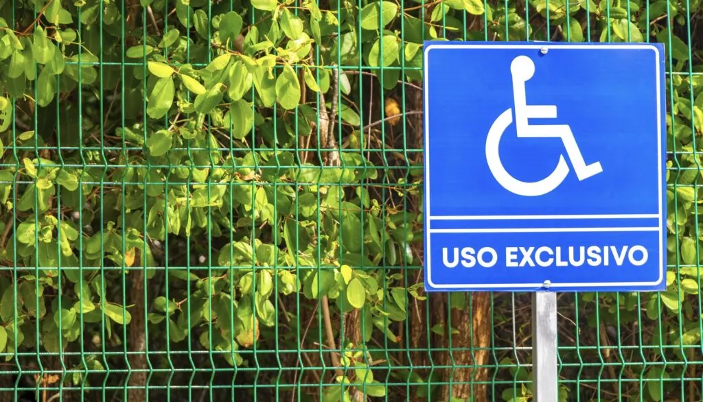 Handicap sign for parking in cancun