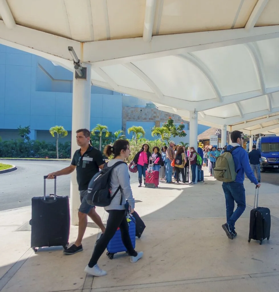 Passengers at cancun airport