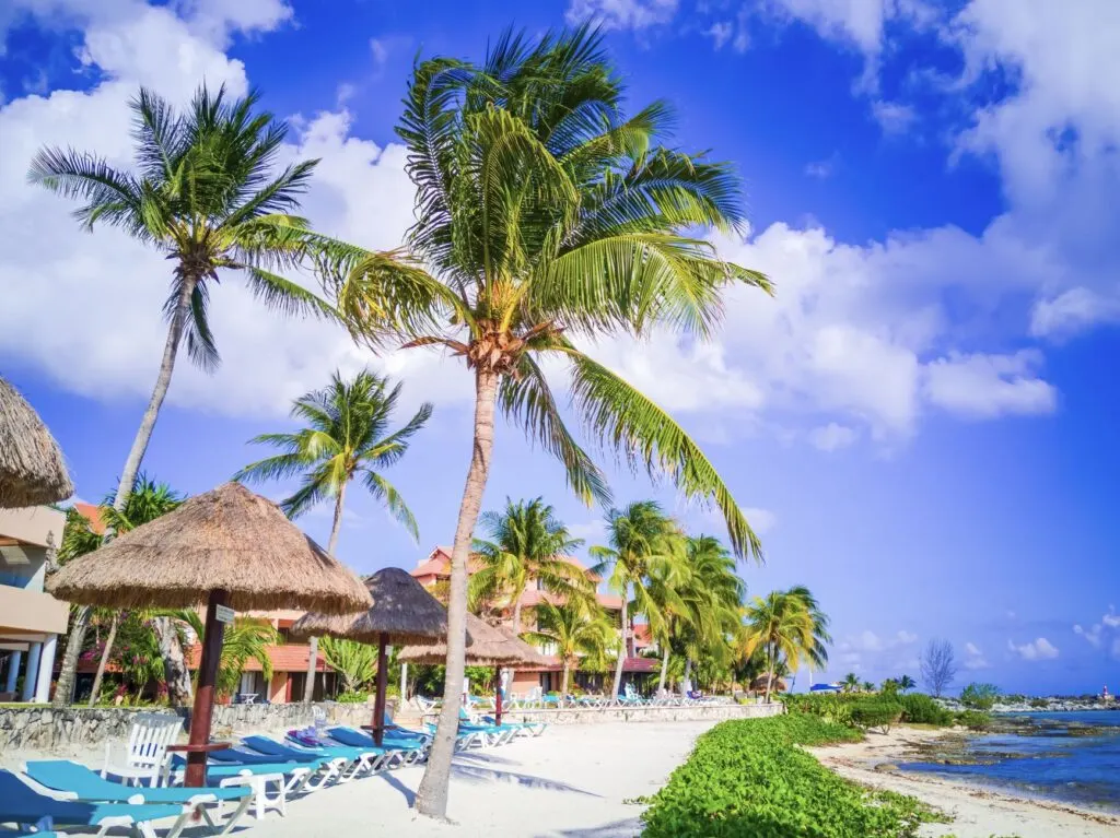 Puerto Aventuras, Mexico. Small resort town located in the Riviera Maya, known for its beautiful beaches and marina, Cancun.