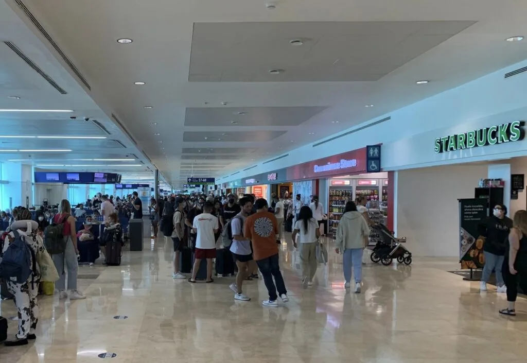 Busy Cancun Airport