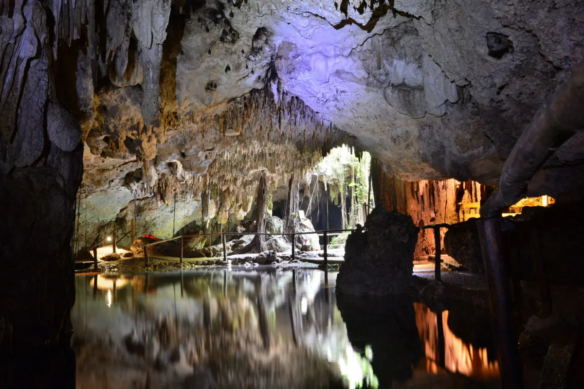 CHAAK TUN CENOTE, PLAYA DEL CARMEN, MEXICO - Mayan cenote of Chaak Tun, in Playa del Carmen, Mexico, on Aug 6th, 2017