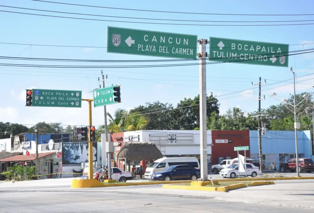 Colectivo heading back to Cancun from Tulum