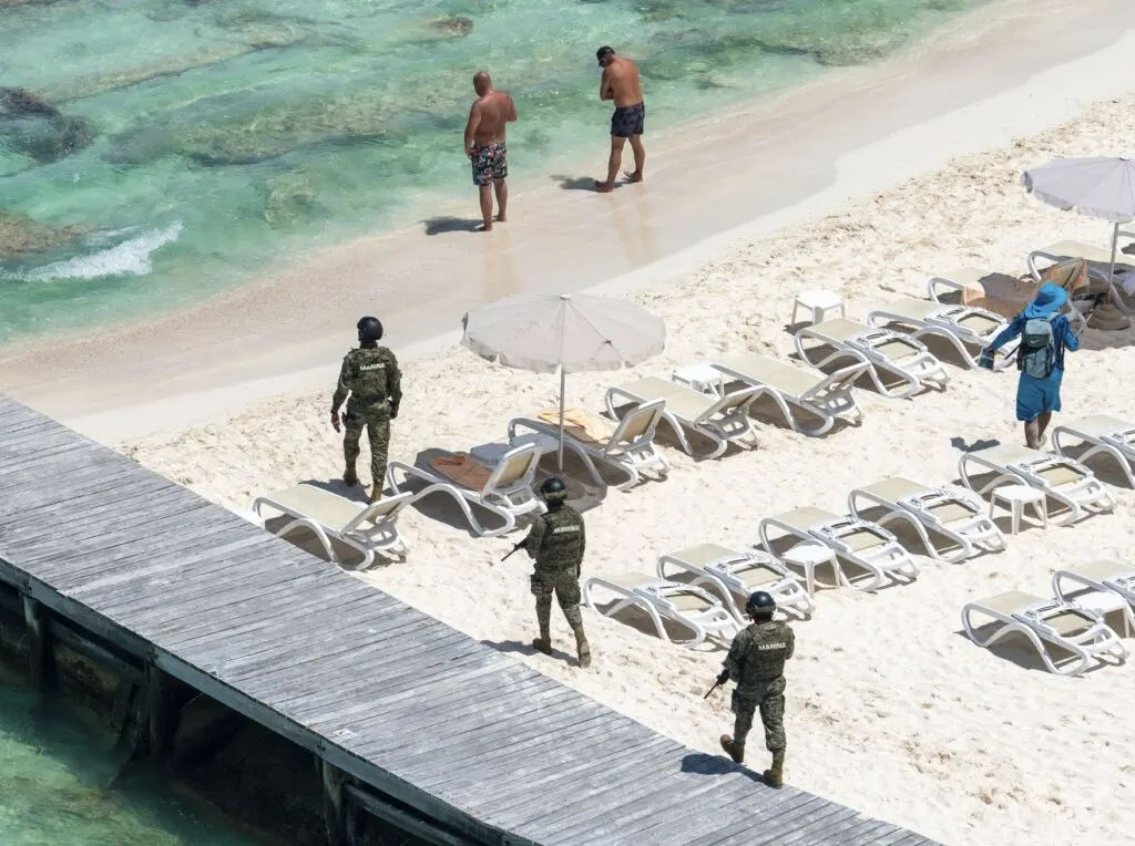 Soldiers Cancun Beach