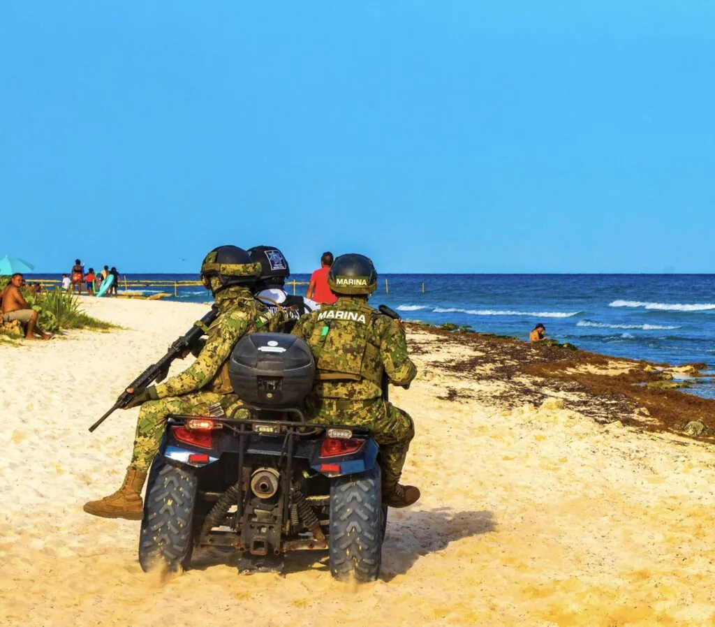 Soldiers IN Playa Del Carmen
