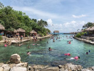 Xcaret lagoon
