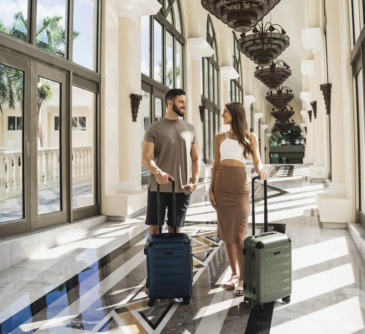 Guests arriving at resort