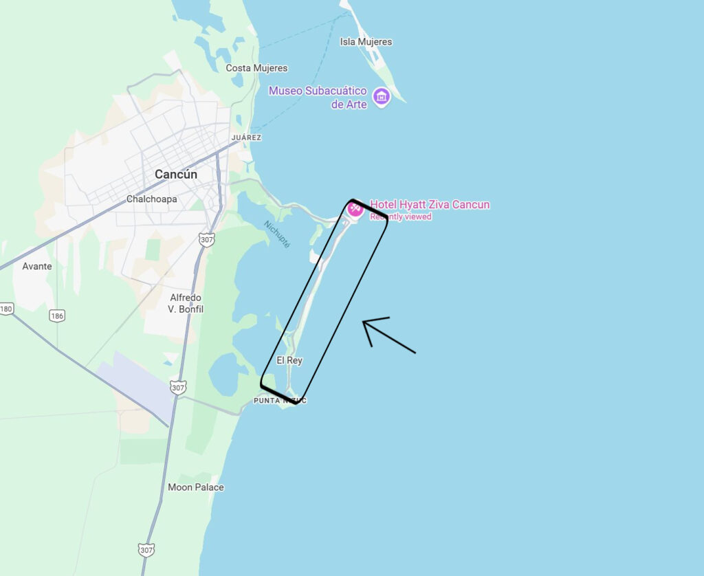 Cancun Hotel Zone Map