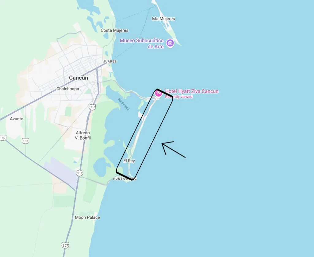 Cancun Hotel Zone Map
