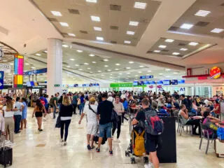 Passengers in Cancun Airport