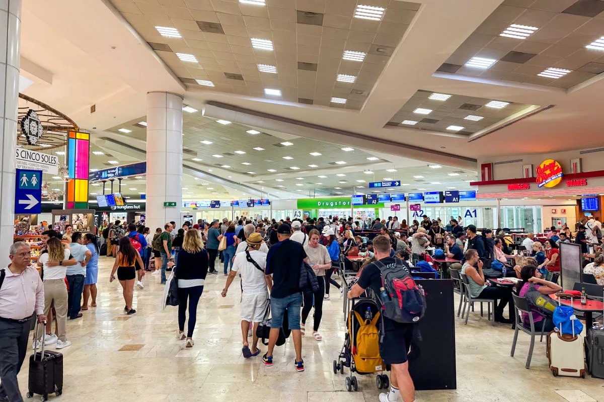 Passengers in Cancun Airport