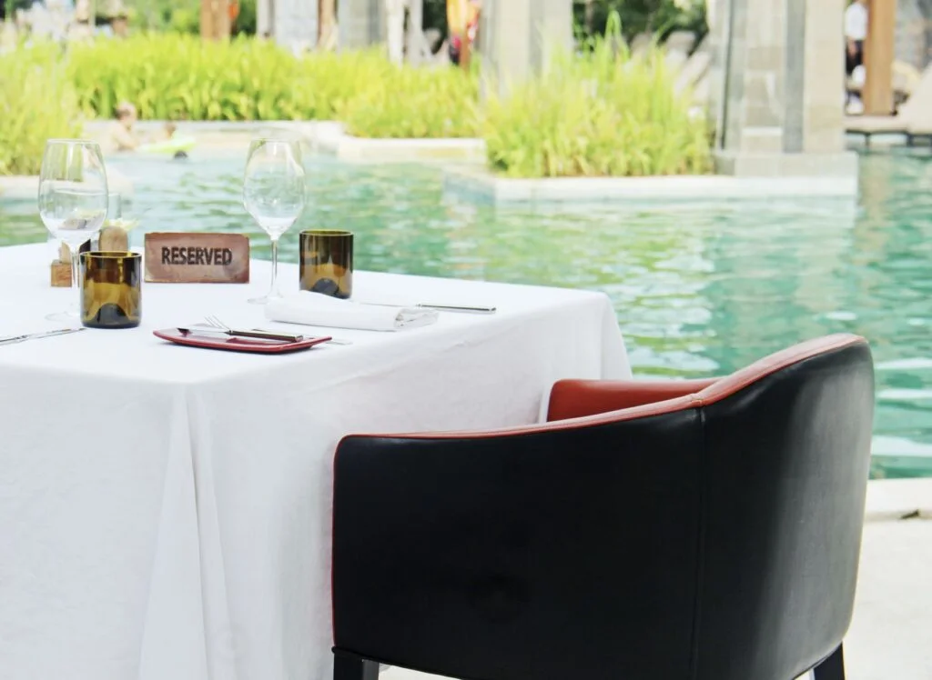 Reserved breakfast timeshare table