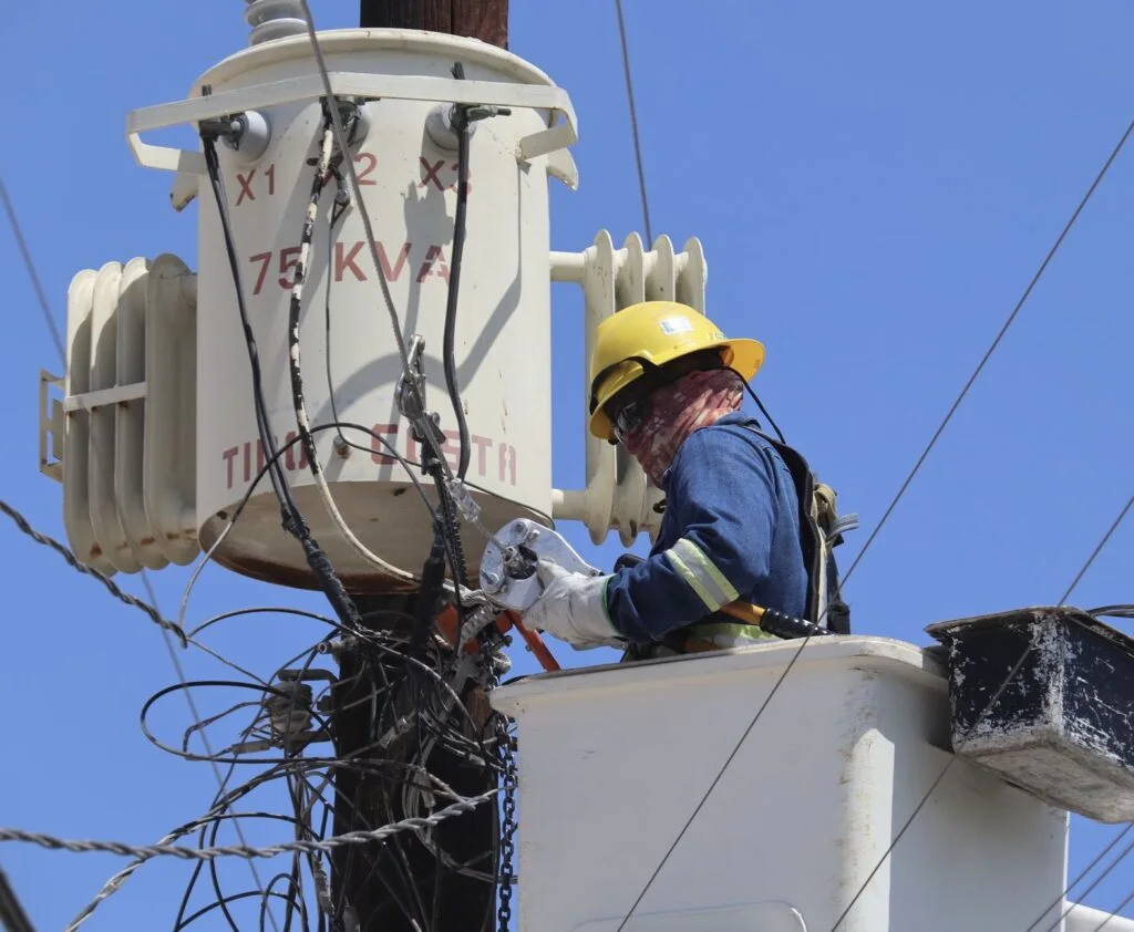 CFE works on power lines