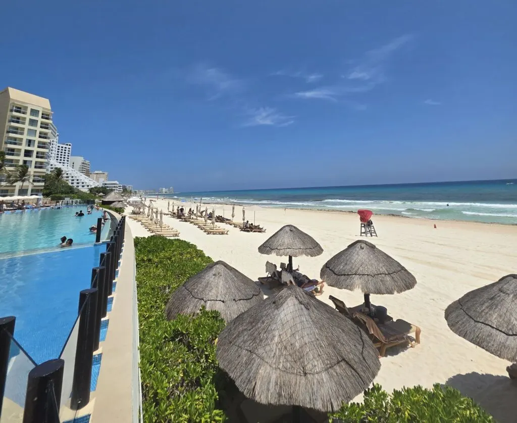 Cancun beach during shoulder season