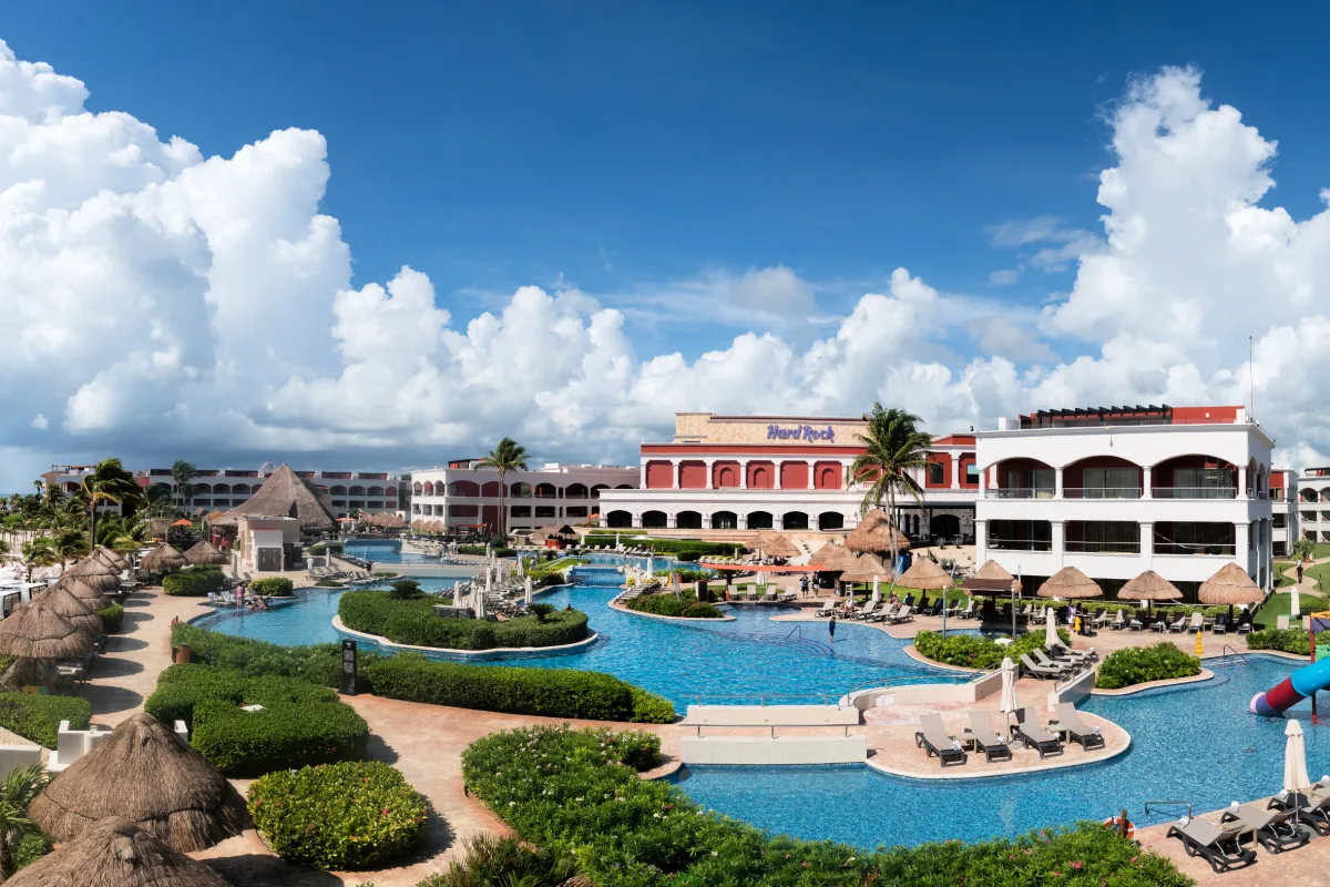 Puerto Aventuras, Quintana RooPanoramic View of the Hard Rock Hotel Riviera Maya Hacienda Swimming Pool