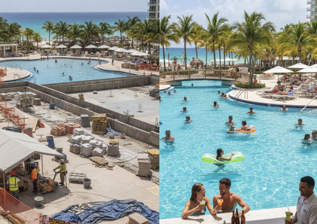 Cancun Pool Construction