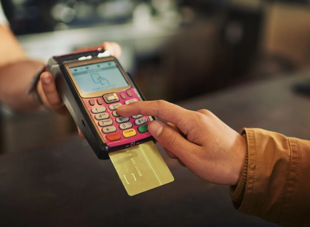 Credit card machine restaurant