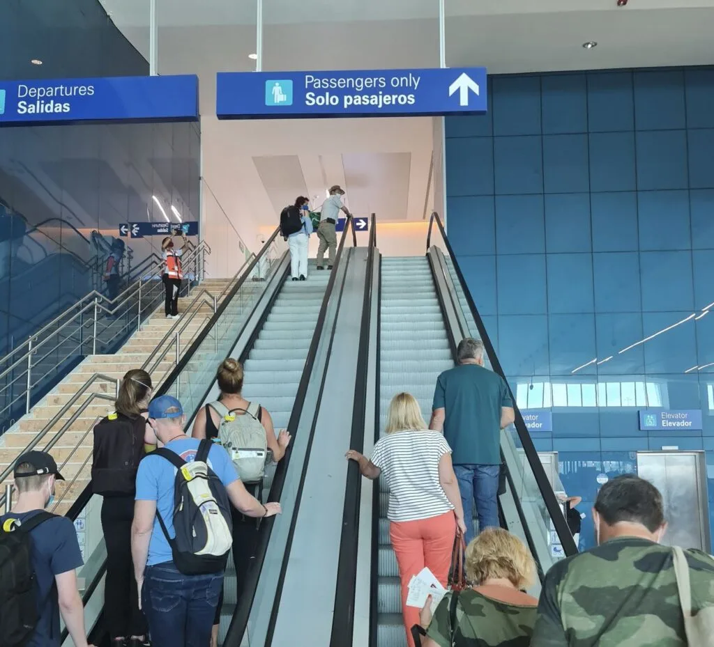 Cancun Airport Departures Tourists