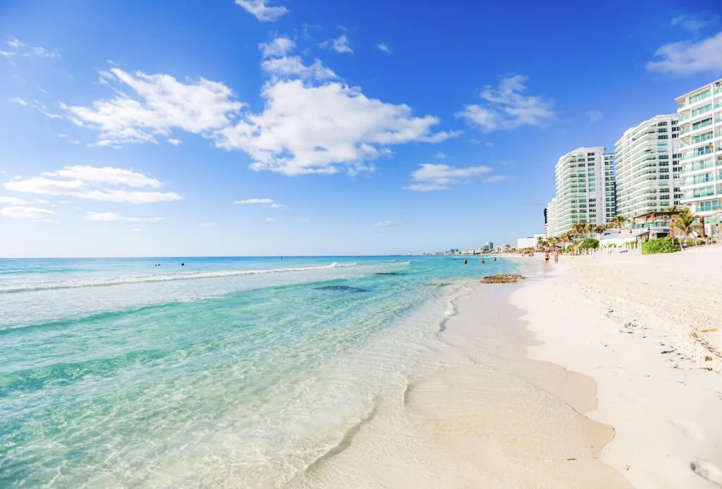 Cancun white sand beach