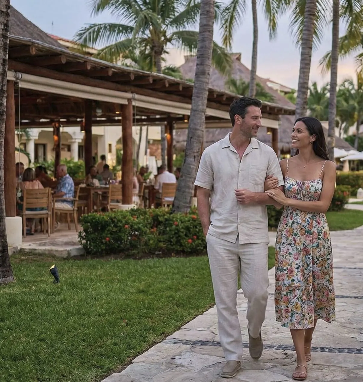 Couple headed to A la Carte restaurant