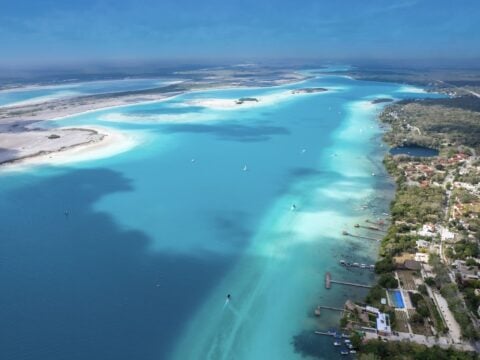 Bacalar town and lagoon