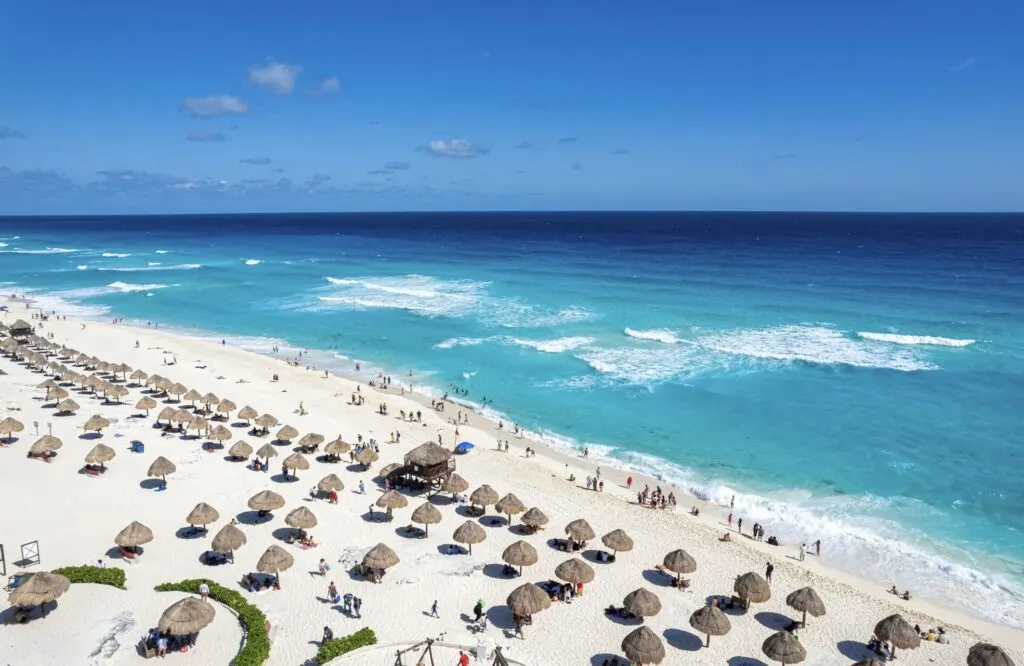 Busy Cancun Beach 