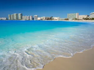 Cancun Forum beach Playa Gaviota Azul in Mexico at Hotel Zone