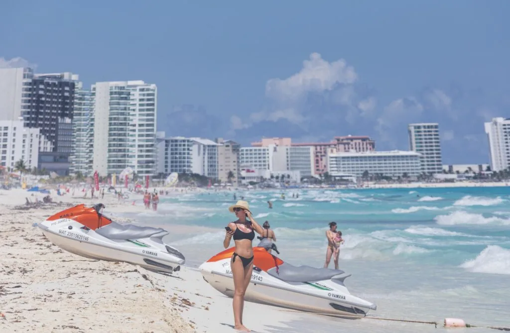 Cancun beach hotel zone