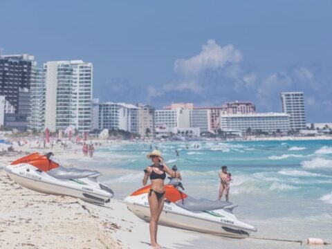 Cancun beach hotel zone