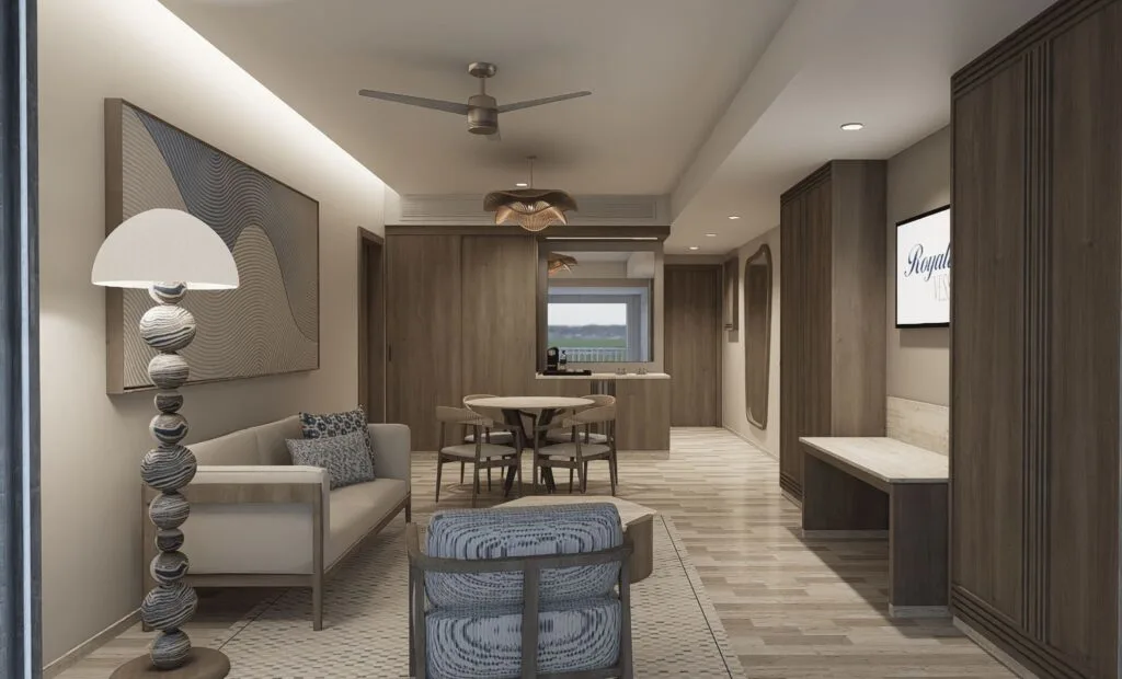 Murphy beds in living area