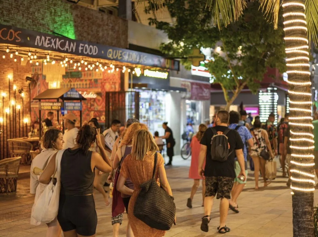 5th Ave Playa Del Carmen At Night