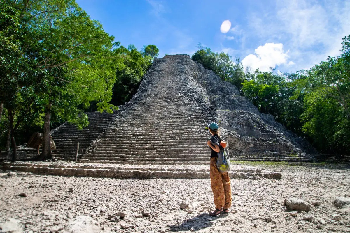 Coba Ruins with tourist