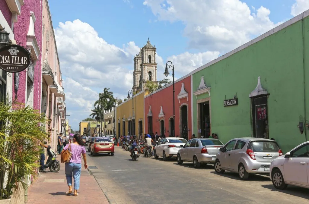Valladolid colorful town street
