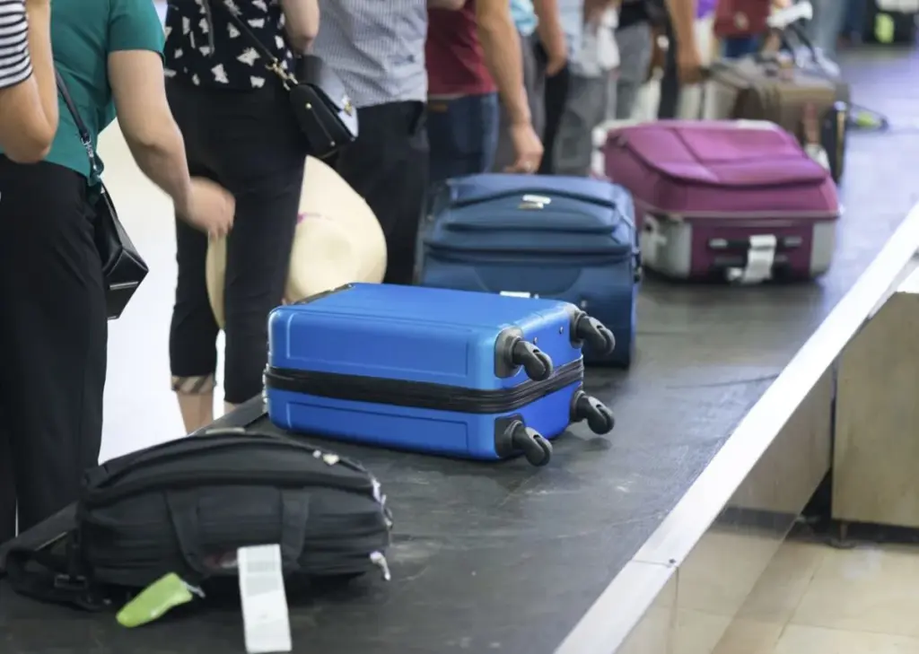 Waiting for bags in Cancun