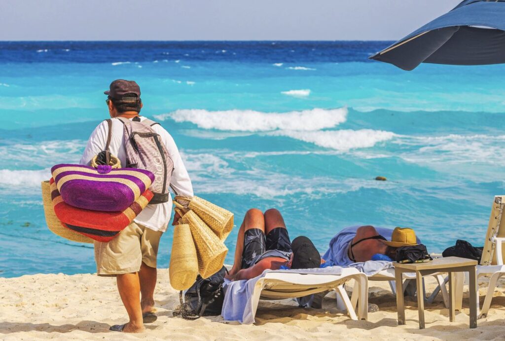 Cancun beach vendor