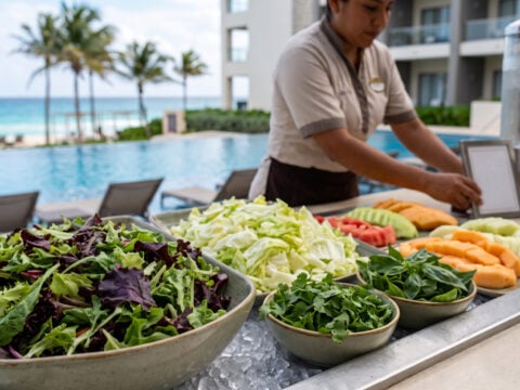 Salads at a Cancun Resort