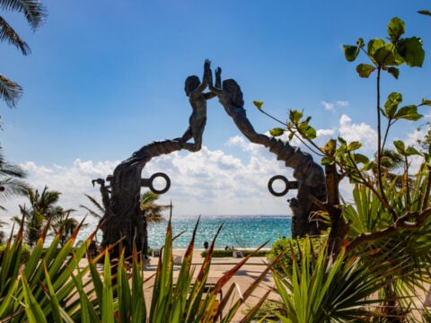 View from Portal Maya in Playa del Carmen, Mexico, on Holy Week.