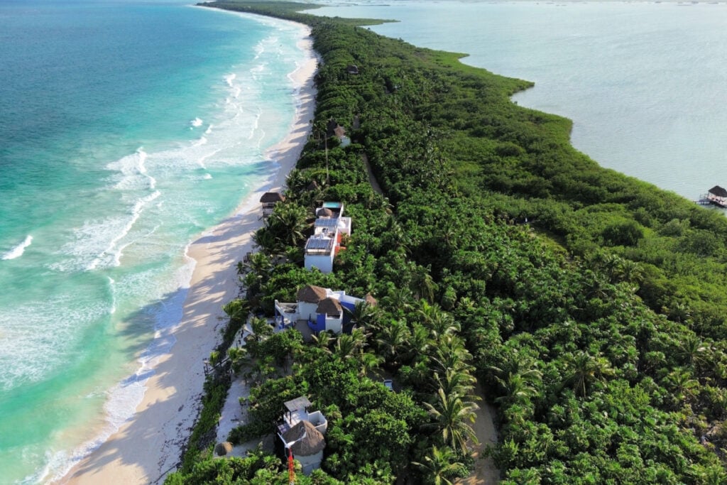 Sian Ka'an nature réserve, picture drone mexique