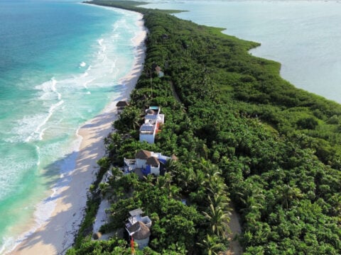 Sian Ka'an nature réserve, picture drone mexique