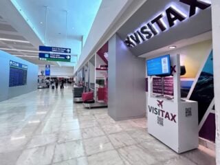 Visitax kiosk in Cancun Airport